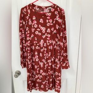 Seraphine Maternity Rust Floral Dress